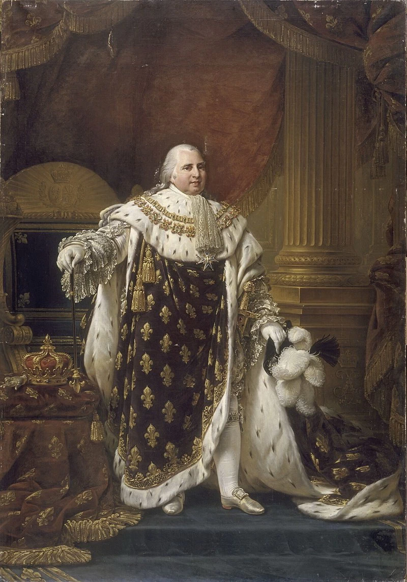  10-Luigi XVIII di Francia nelle vesti dell'incoronazione 